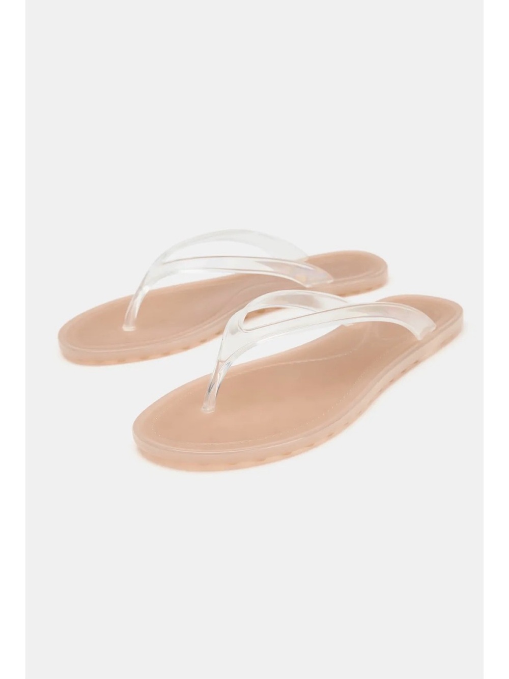 Zara Tan Vinyl Slide Sandals - Picture 3 of 4